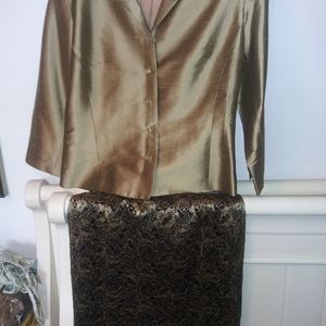 Dress jacket with lace skirt